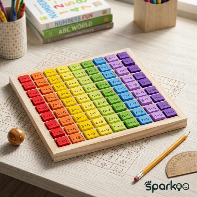 Sparkoo Wooden Multiplication Board